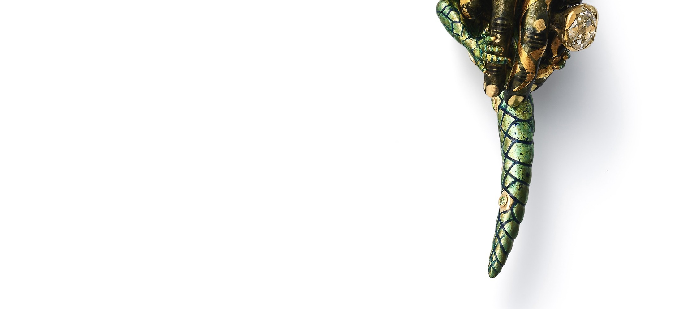 Hand with Green Lizard II