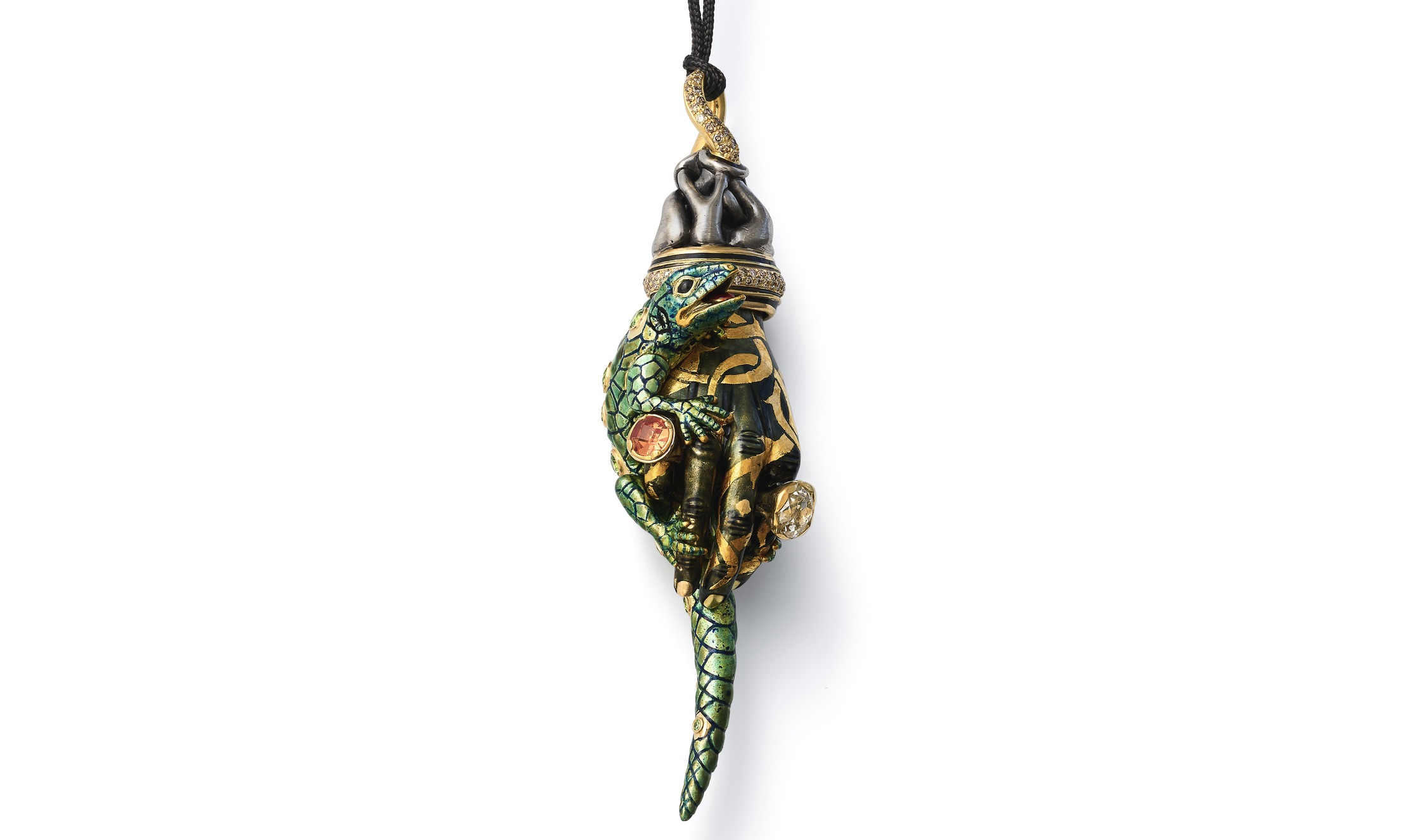 Hand with Green Lizard II